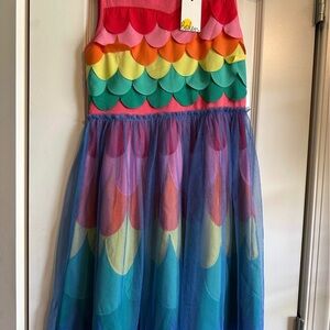 Mini Boden Kids' Rainbow Mermaid Tulle Dress 11-12 Y